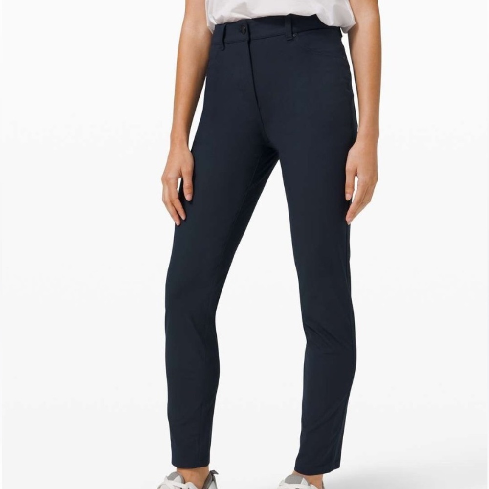 Lululemon size 24 new City Sleek Slim-Fit High-Rise Pant gray riding athletic